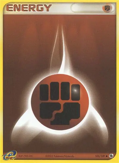 Fighting Energy Common Pokemon card #105 from Ruby & Sapphire