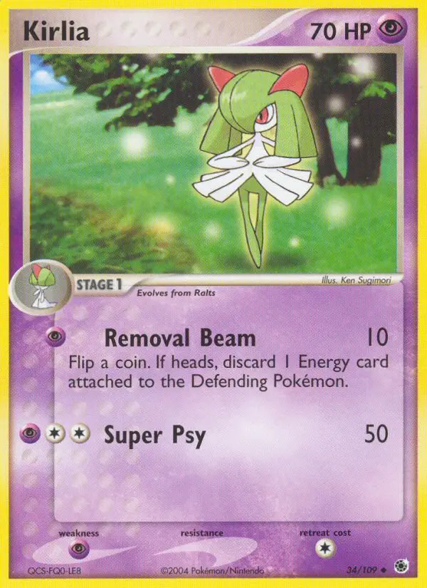 Kirlia Uncommon Pokemon card #34 from Ruby & Sapphire