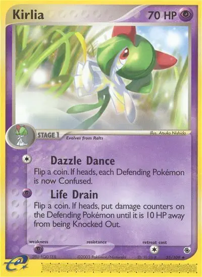 Kirlia Uncommon Pokemon card #35 from Ruby & Sapphire