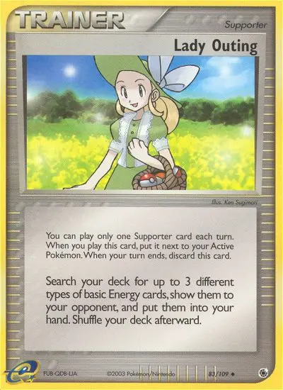 Lady Outing Uncommon Pokemon card #83 from Ruby & Sapphire