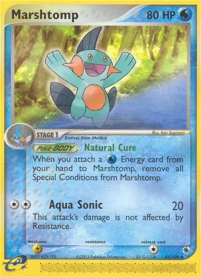 Marshtomp Uncommon Pokemon card #41 from Ruby & Sapphire