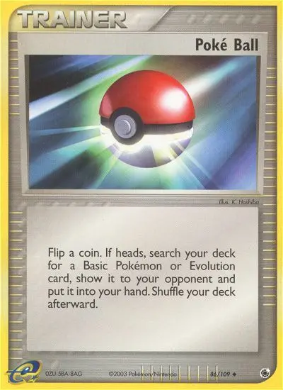 Poké Ball Uncommon Pokemon card #86 from Ruby & Sapphire