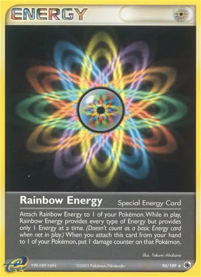 Rainbow Energy Rare Pokemon card #95 from Ruby & Sapphire