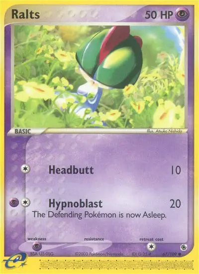 Ralts Common Pokemon card #67 from Ruby & Sapphire