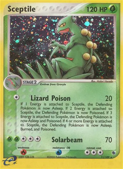 Sceptile Rare Pokemon card #11 from Ruby & Sapphire