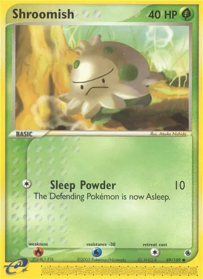 Shroomish Common Pokemon card #69 from Ruby & Sapphire
