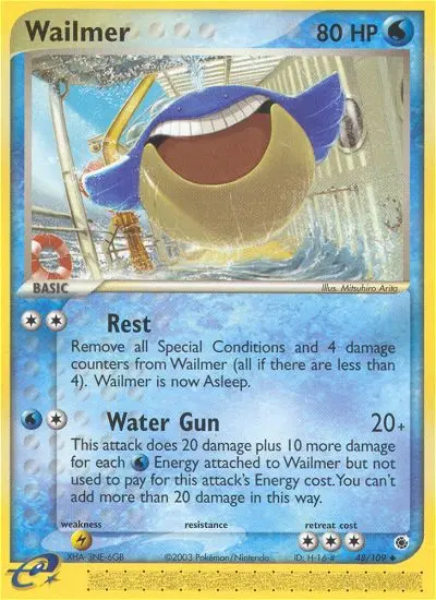 Wailmer Uncommon Pokemon card #48 from Ruby & Sapphire