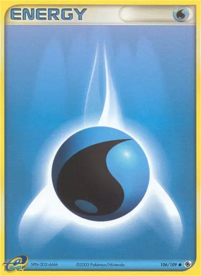 Water Energy Common Pokemon card #106 from Ruby & Sapphire
