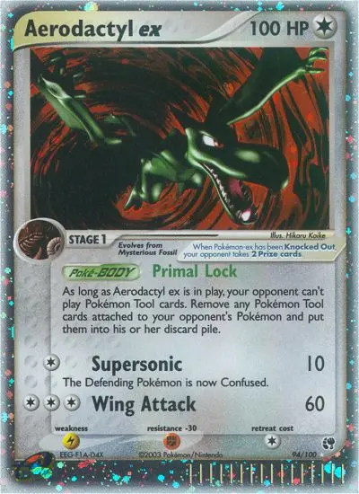 Aerodactyl ex Rare Pokemon card #94 from Sandstorm