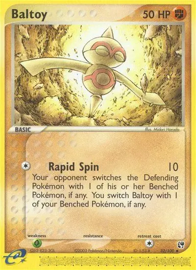 Baltoy Uncommon Pokemon card #32 from Sandstorm