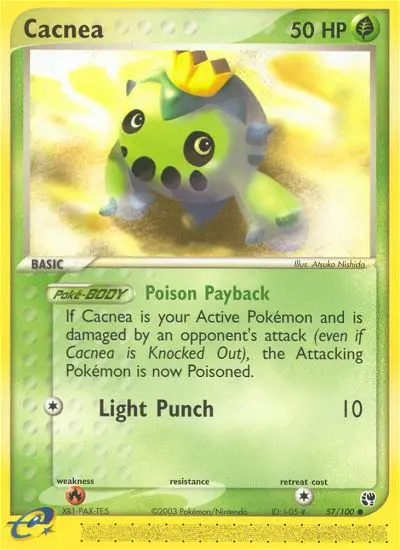 Cacnea Common Pokemon card #57 from Sandstorm