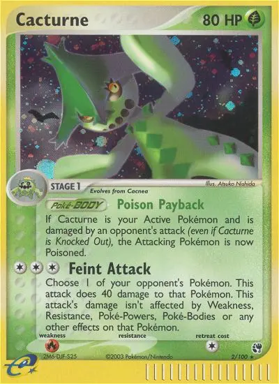 Cacturne Rare Pokemon card #2 from Sandstorm