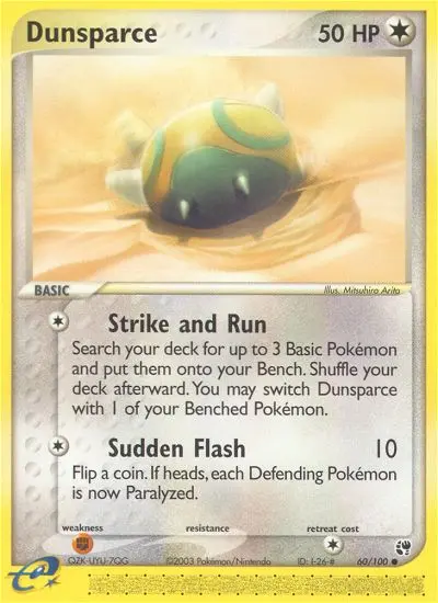 Dunsparce Common Pokemon card #60 from Sandstorm