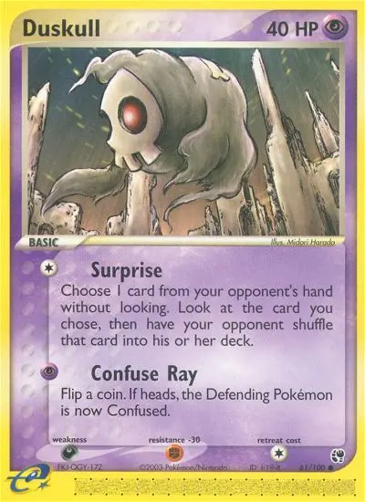 Duskull Common Pokemon card #61 from Sandstorm