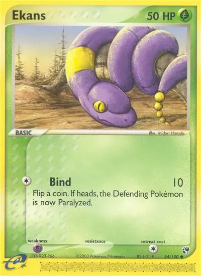 Ekans Common Pokemon card #64 from Sandstorm