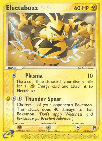 Electabuzz Uncommon Pokemon card #35 from Sandstorm