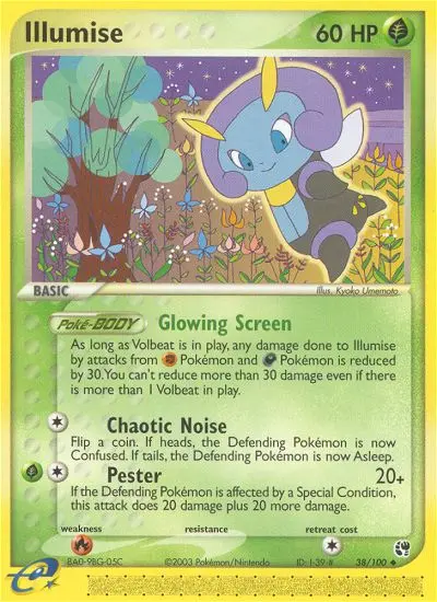 Illumise Uncommon Pokemon card #38 from Sandstorm