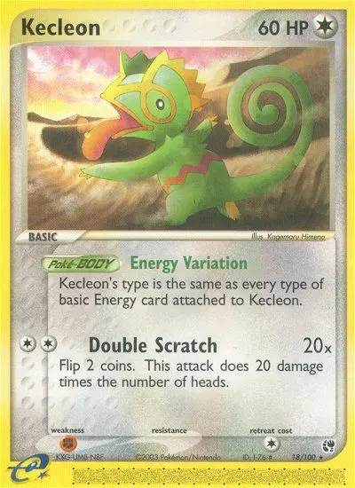 Kecleon Rare Pokemon card #18 from Sandstorm