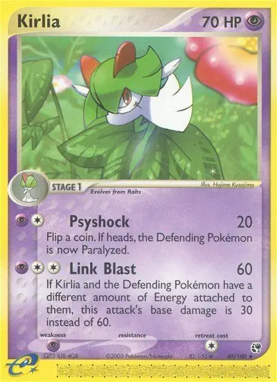 Kirlia Uncommon Pokemon card #40 from Sandstorm
