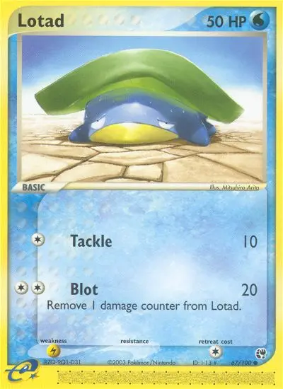 Lotad Common Pokemon card #67 from Sandstorm