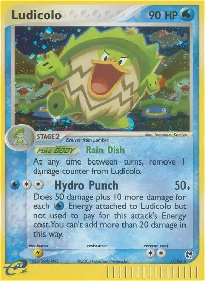 Ludicolo Rare Pokemon card #7 from Sandstorm