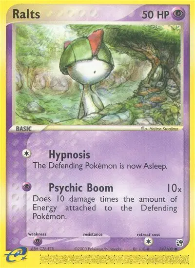 Ralts Common Pokemon card #74 from Sandstorm