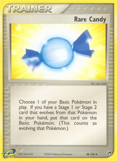 Rare Candy Uncommon Pokemon card #88 from Sandstorm