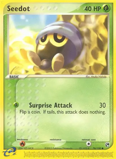 Seedot Common Pokemon card #76 from Sandstorm