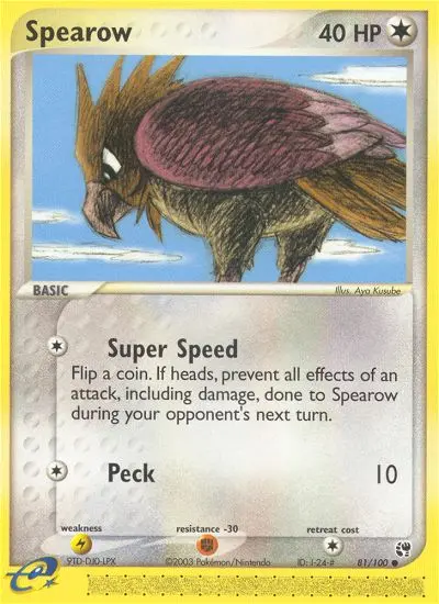 Spearow Common Pokemon card #81 from Sandstorm