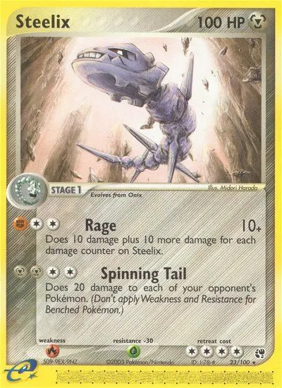 Steelix Rare Pokemon card #23 from Sandstorm