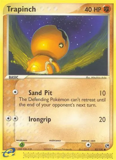 Trapinch Common Pokemon card #82 from Sandstorm