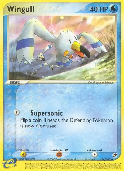 Wingull Common Pokemon card #84 from Sandstorm