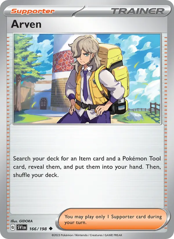 Arven Uncommon Pokemon card #166 from Scarlet & Violet