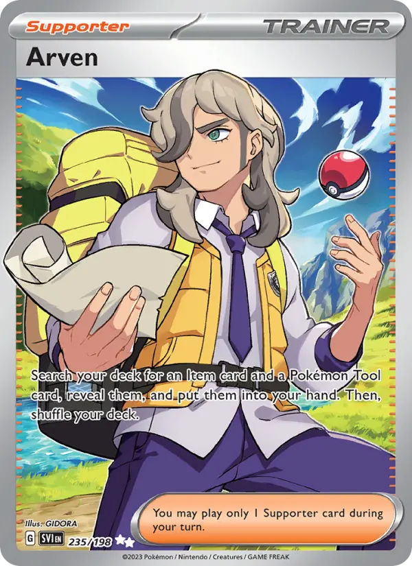 Arven Ultra Rare Pokemon card #235 from Scarlet & Violet