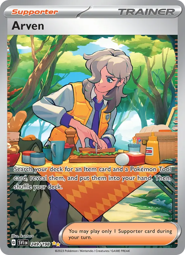 Arven Special illustration rare Pokemon card #249 from Scarlet & Violet