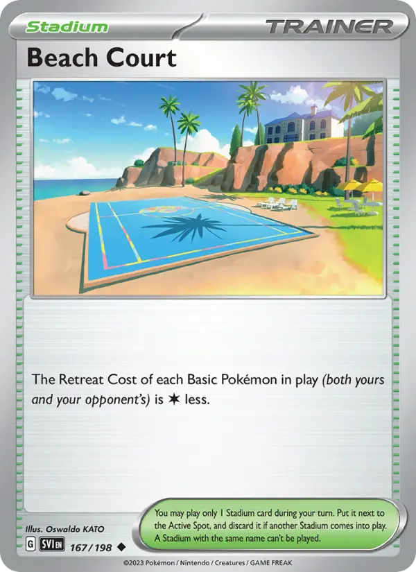 Beach Court Uncommon Pokemon card #167 from Scarlet & Violet