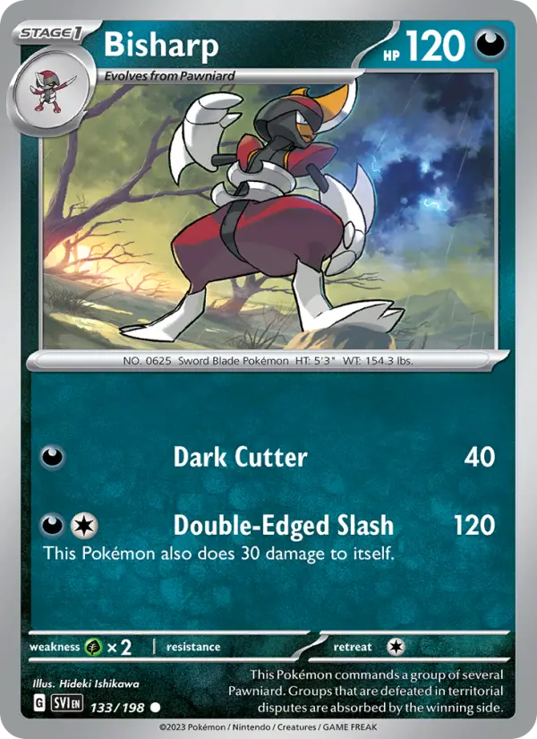 Bisharp Common Pokemon card #133 from Scarlet & Violet