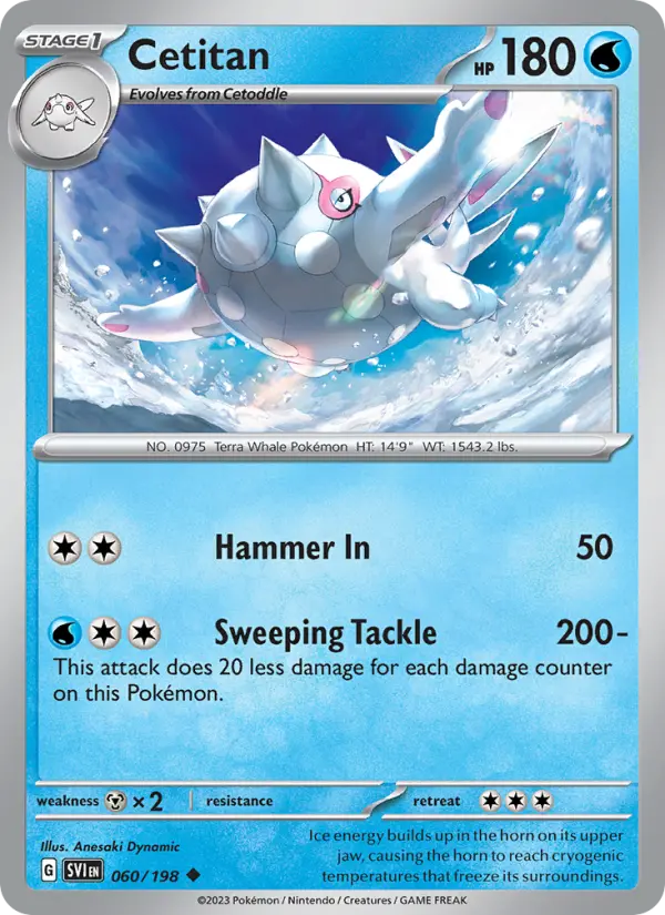 Cetitan Uncommon Pokemon card #060 from Scarlet & Violet