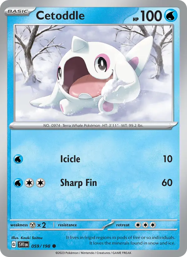 Cetoddle Common Pokemon card #059 from Scarlet & Violet