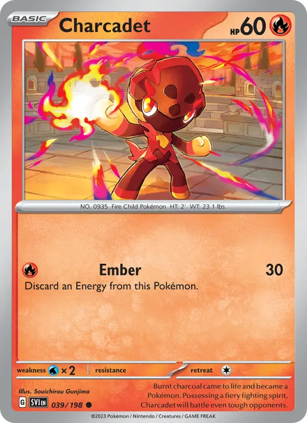 Charcadet Common Pokemon card #039 from Scarlet & Violet