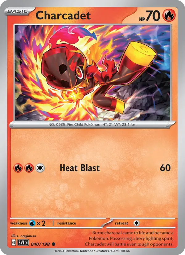Charcadet Common Pokemon card #040 from Scarlet & Violet