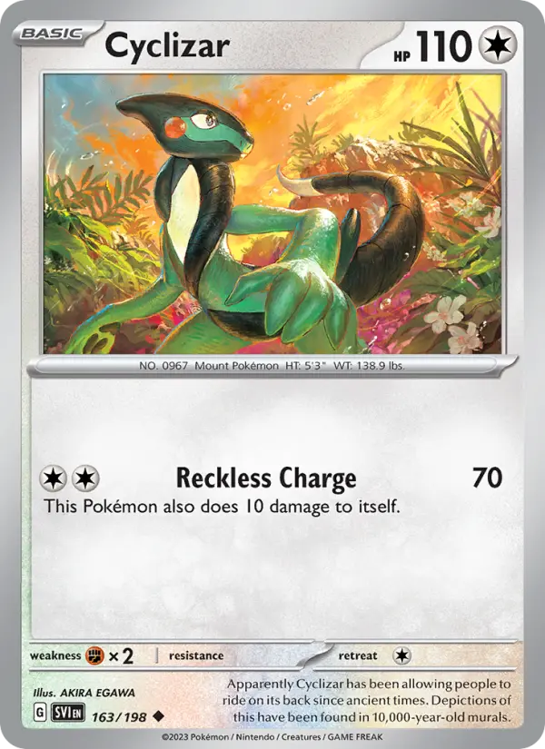 Cyclizar Uncommon Pokemon card #163 from Scarlet & Violet