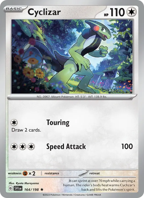 Cyclizar Rare Pokemon card #164 from Scarlet & Violet