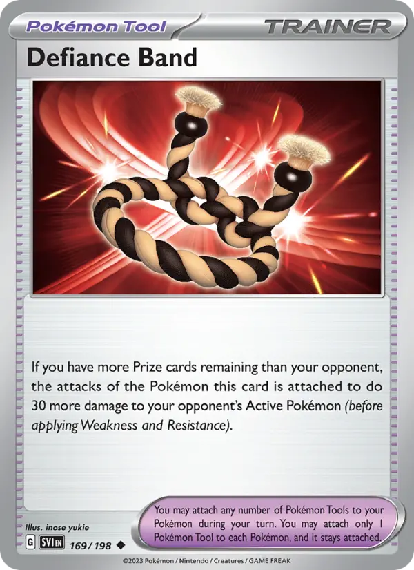 Defiance Band Uncommon Pokemon card #169 from Scarlet & Violet