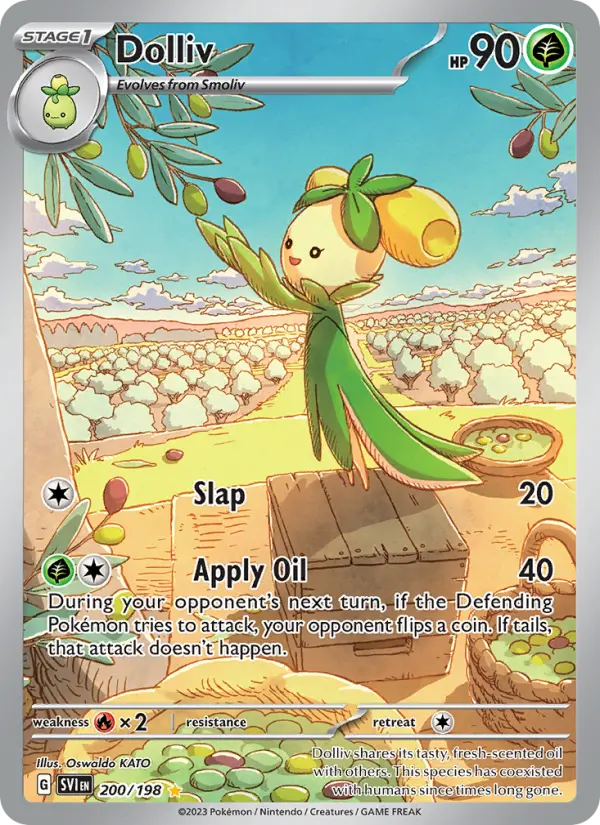 Dolliv Illustration rare Pokemon card #200 from Scarlet & Violet