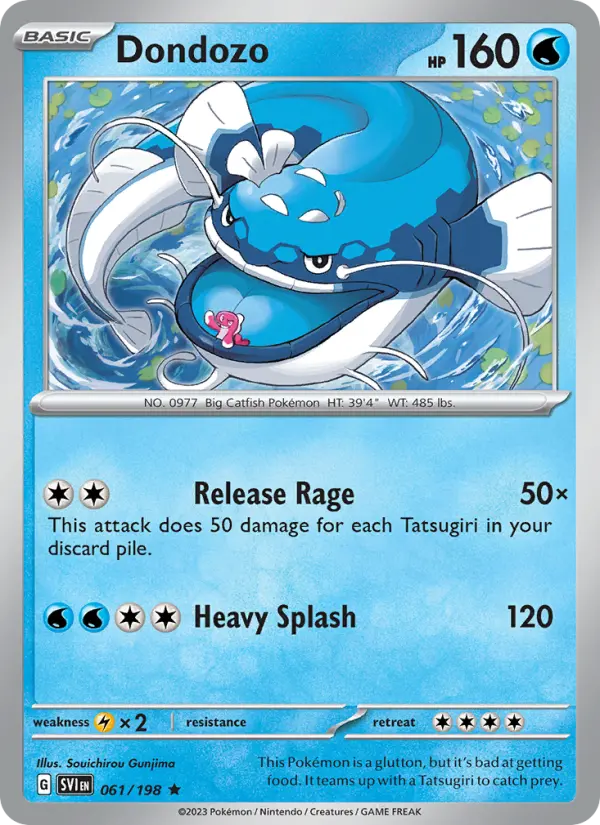 Dondozo Rare Pokemon card #061 from Scarlet & Violet