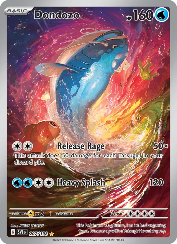Dondozo Illustration rare Pokemon card #207 from Scarlet & Violet