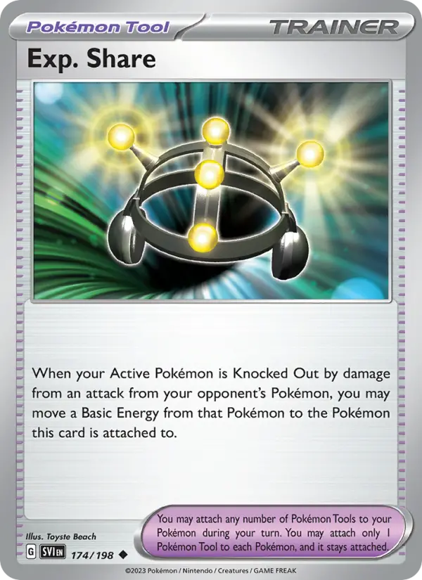 Exp. Share Uncommon Pokemon card #174 from Scarlet & Violet