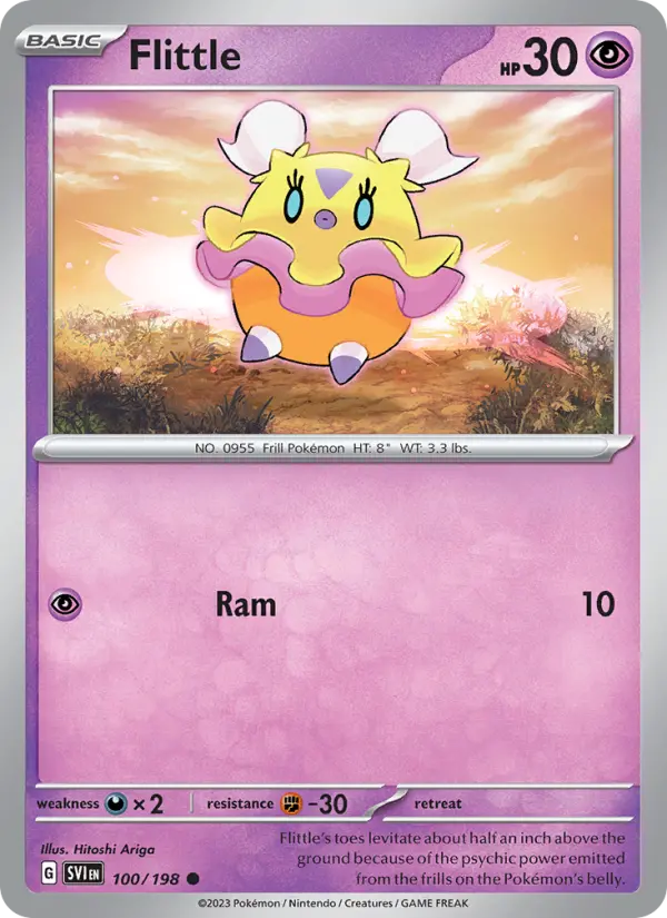 Flittle Common Pokemon card #100 from Scarlet & Violet