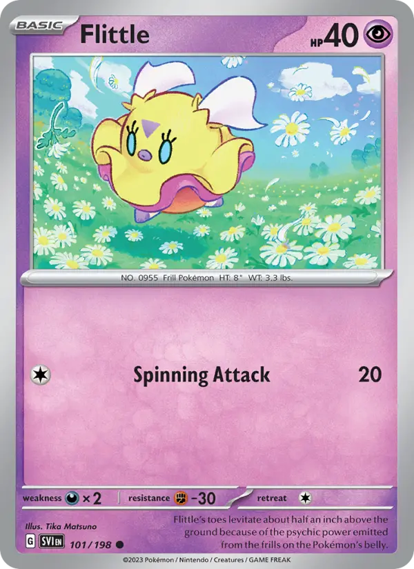 Flittle Common Pokemon card #101 from Scarlet & Violet